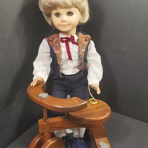 SIGNED DIRK Vinyl Child Boy Doll GUSTEL WIED 21 in COA Limited German Vintage 86